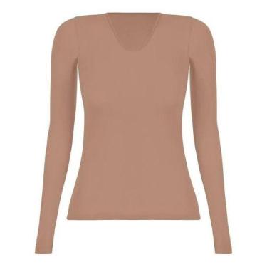 Imagem de Blusa Segunda Pele Loba Lupo Manga Longa Fio 60 845-001, GG, Pó de arr