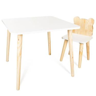 Imagem de Kit Mesa e Cadeira Infantil Urso - Eita Casa Perfeita, Pinus