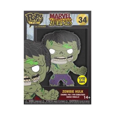 Imagem de Funko Pop! Pin: Marvel Zombies: Zombie Hulk Glow in The Dark with Chase (Styles May Vary)
