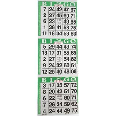 Imagem de Cartões de jogo SmallToys 3 on Green Bingo - 1000 folhas - Folha descartável de 10 cm por 30 cm - Feito nos EUA