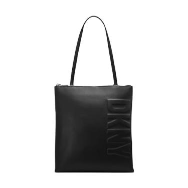 Imagem de DKNY Bolsa de mão moderna crescente clássica casual, Preto/prata, One Size