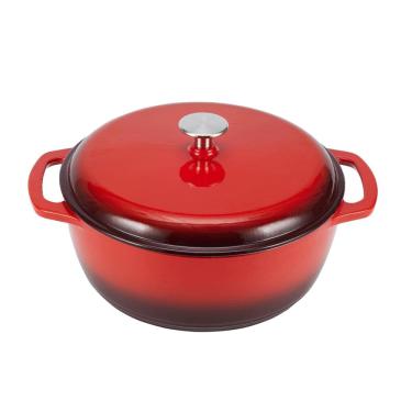 Imagem de Forno holandês Amazon Basics Ferro fundido esmaltado 6L vermelho
