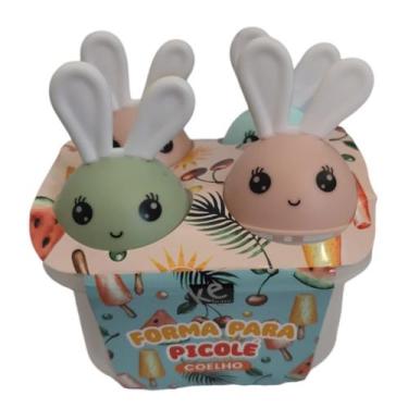 Imagem de Forma Picolé Caseiro com 4 Cavidades Palito Formato Coelho - KEHOME