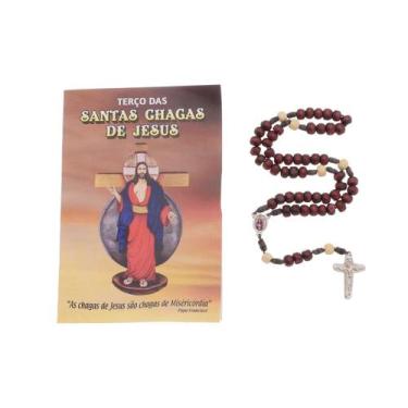 Imagem de Terço com Folheto Santas Chagas - Lírio do vale