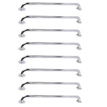Imagem de Barra de Apoio 70cm Aço Inox Kit 8 Unidades Idoso Deficiente Gestante 