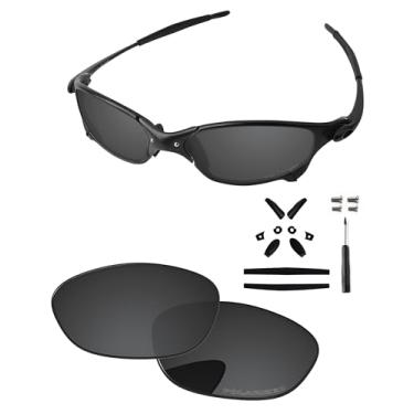 Imagem de PapaViva Lentes de substituição, kits de borracha, chave de fenda e parafusos para óculos de sol Oakley Juliet 55 mm, Preto liso, Juliet
