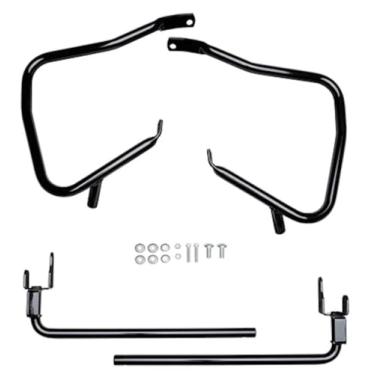 Imagem de Eagle Skull Kit de suporte de proteção de alforje traseiro preto brilhante Harley Davidson Touring Street Glide Road Glides CVO 2023-2025 Sacos de selim de suporte para alforjes # 90202508 Suportes de