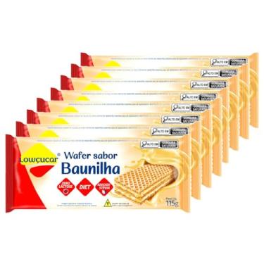 Imagem de Kit c/ 8und Wafer Baunilha Zero Açúcar LOWÇÚCAR 115G