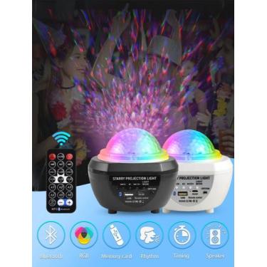 Imagem de Luminaria Pojeção De Estrelas Universo Caixa De Som Bluetooth Cor:Pret