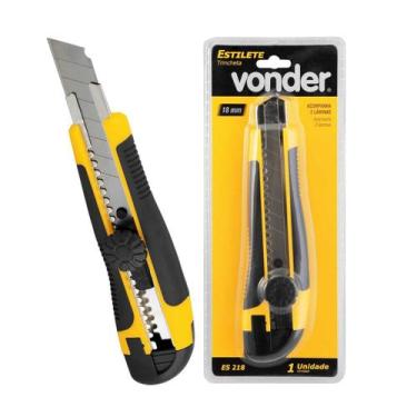 Imagem de Estilete 18mm Vonder Largo Profissional 2 Laminas -es218