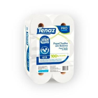 Imagem de Papel toalha bobina pro tenaz 27g 200mx19cm 6 rolo - MILI
