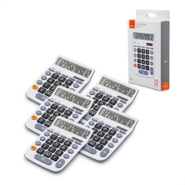 Imagem de Kit 5 Calculadoras Grande 12 Dígitos Profissional Escritório - Mori, B