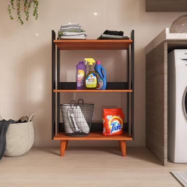 Imagem de Armário Multiuso Lavanderia Organizador Movlar - Mod.0704 (Preto/Nature)