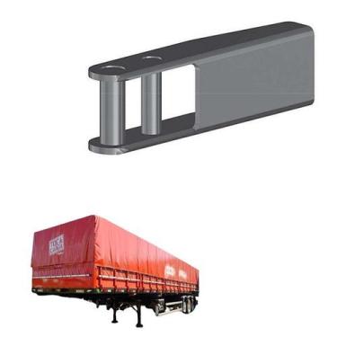 Imagem de Dobradiça Tampa Lateral Carreta Noma Modelo Fenix 174mm - Rovali