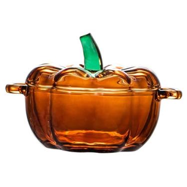 Imagem de Ｂｅｓｇａ Prato de vidro para doces com tampa, tigela, recipiente para armazenamento de açúcar, pote decorativo para biscoitos, decoração de casa, mesa de, Laranja