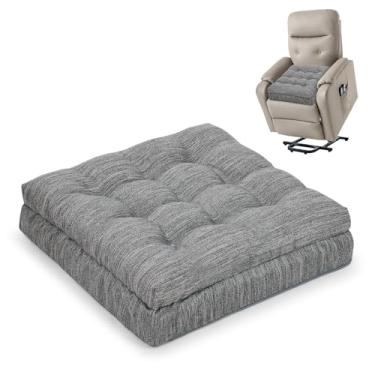 Imagem de Shinnwa Almofada reclinável de espuma viscoelástica para idosos, almofada de assento extra grande com design patenteado, almofada de cadeira de espuma de camada dupla para sofá, poltrona, cadeiras de