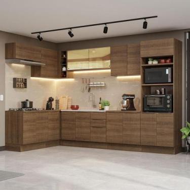 Imagem de Armário De Cozinha Completa De Canto 499cm Rustic Stella Madesa 03 Rus