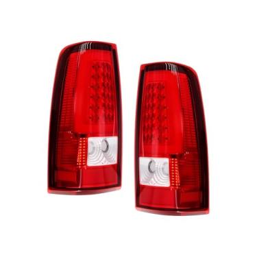 Imagem de Aspaton Conjunto de par de luzes traseiras compatível com 2003-2006 Silverado 1500 2500 3500 Lanterna traseira de freio traseiro GM2800174 GM2801174 19169003 19169004