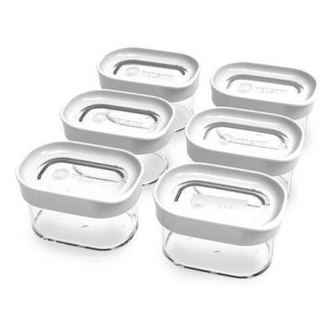 Imagem de Kit Conjunto De 06 Potes Herméticos Mantimentos Acrílico 60 - Helsim, 