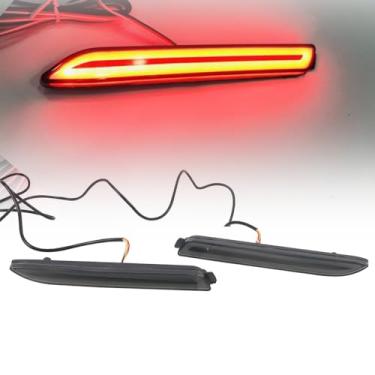 Imagem de HIGH FLYING Para Toyota RAV4 2019-2024 acessórios de carro sequencial cauda traseira dinâmica LED luz de neblina substituição 2 peças (lente preta fumegada)