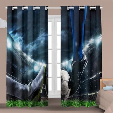 Imagem de Cortina Infantil Estampada, 3,00x2,20m, 2 Folhas, Poliéster, para Quarto, Sala, Decorativa (CAMPEONATO)