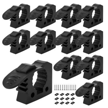 Imagem de Kryonix Braçadeira de borracha (pacote com 12) Suporte de liberação rápida antiderrapante ajustável, serve para alças de 3,5 a 4 cm, suporte de ferramentas resistentes para garagem, caminhão, trailer