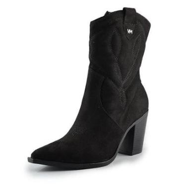 Imagem de Bota Country Feminina Camurça Salto Bloco Médio Via Marte-Feminino