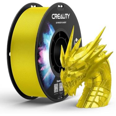 Imagem de Creality Filamento de Impressão 3D de 1,75 mm, Excelente Resistência, Alta Precisão, Inodoro, Não Tóxico e à Prova de Umidade, 1 kg (2,2 lbs) de Filamento PETG Brilhante para Impressora 3D (Amarelo)
