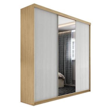 Imagem de Guarda-Roupa Casal com 1 Espelho Lugano 3 PT 4 GV Carvalho