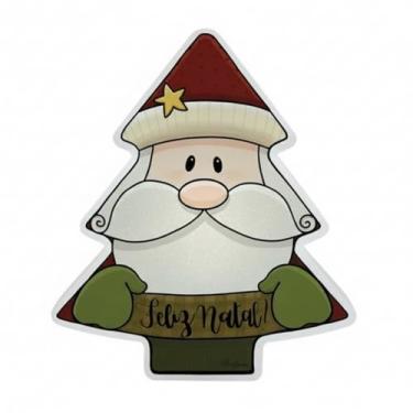 Imagem de Luminária Árvore de Natal em Plástico, 29 x 25 x 10 cm, Decorativa, Polietileno, Base E-27, Bivolt 110V/220V, com Interruptor e Cabo 1,8m