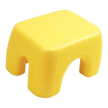 Imagem de MotiveTech Banquinho de apoio para os pés, estável e empilhável, para usar ao lado da cama, na entrada, no sofá, na sala de jogos ou sala de estar, Amarelo