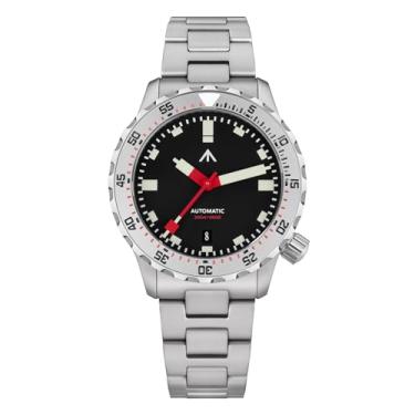 Imagem de Militado Relógio masculino de mergulho de 39 mm – PT5000 Movimento Automático ML20 com Cristal de Safira Super Luminoso BGW9 Pulseira de Aço Inoxidável 200 m à prova d'água, Mostrador preto/caixa de