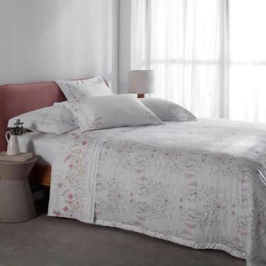 Imagem de Jogo de Cama Queen Buddemeyer Percal 300 Fios 100% Algodão Bud Vision,