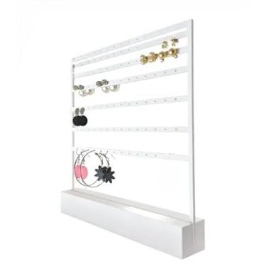 Imagem de Suporte de Brincos com 49 Pares Organizador de Mesa Design Elegante Porta Joias Prático e Funcional - Ideal para Organizar Coleção de Bijuterias e Semijoias