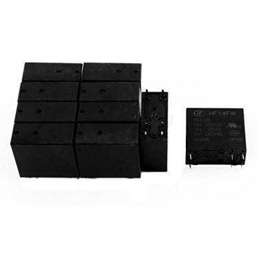 Imagem de 10 peças relés 24VDC 250VAC 16A 6 terminais SPST NO HF14FW/012-HS Relé de potência acessório