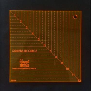Imagem de Régua Para Patchwork Caixinha De Leite 2 - 12 Cm