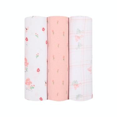 Imagem de Cueiro Flanelado Estampado Cogumelo Contém 03 Un Papi