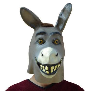 Imagem de Máscara de Halloween Donkey Shreks Cosplay Latex - yiweisai