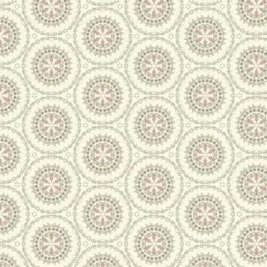 Imagem de Papel De Parede Círculos Floridos Adesivo Lavável Decorativo