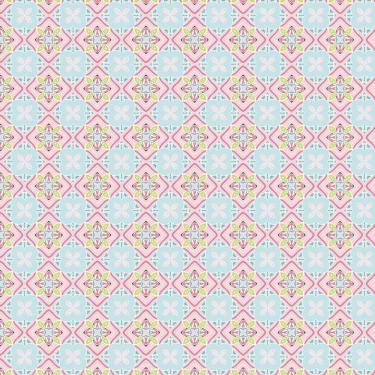 Imagem de Papel De Parede Abstrato Flores Azul E Rosa Autocolante Sala