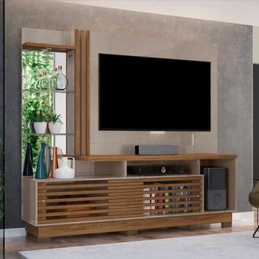 Imagem de Painel Rack de TV com Espelho 2m com Pés Linha Frizz Plus Madetec - Ma