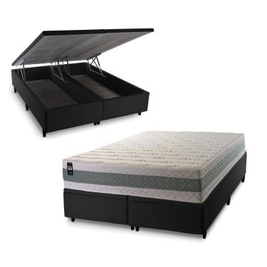 Imagem de Cama Box Baú Oxford Espuma D33 193x203 Verde King House