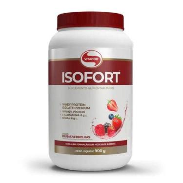 Imagem de Whey Protein Isolado Isofort Vitafor Sabor Frutas Vermelhas 900g