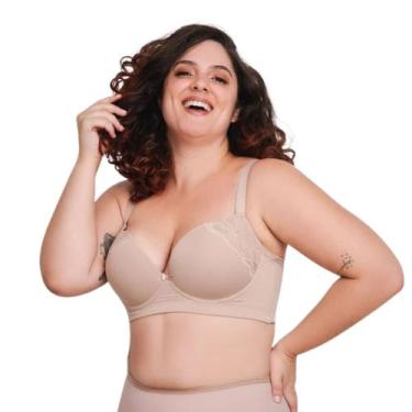 Imagem de Sutiã Bojo Copa D Renda Reforçado Sustentação Vi Lingerie, 46D, Chocol