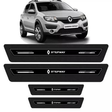 Imagem de Soleira de Porta Sandero Stepway Preto Platinum 8 Peças - EmblemaTech