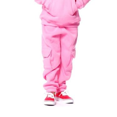 Imagem de Calça Infantil Jogging Cargo Bali Hai Basic, Rosa, 08