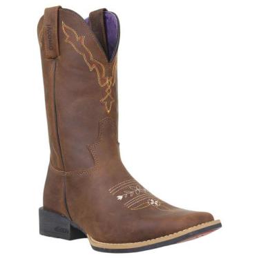 Imagem de Bota Feminina Marrom Bico Quadrado Jácomo 38504, 35