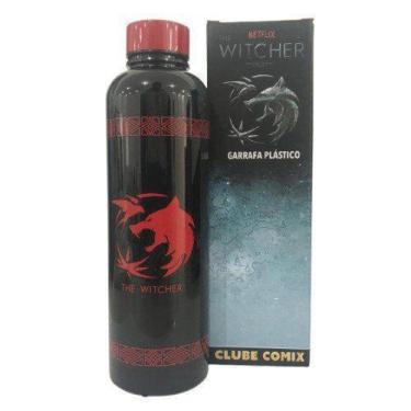 Imagem de Garrafa The Witcher Beasts Plástica Preta E Vermelho 750ml Oficial Net