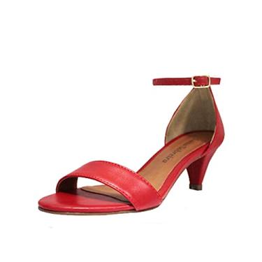 Imagem de Sandália Salto Baixo Fino Luiza Sobreira Vermelha Mod. 2085