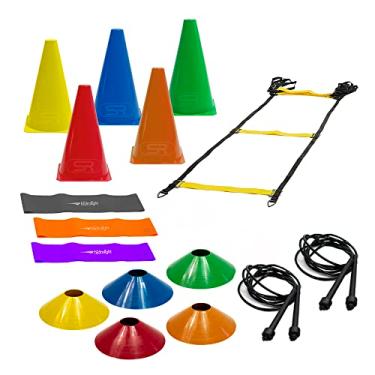 Imagem de Escada Funcional + 5 Pratos + 5 Cones + 2 Cordas + Mini Band